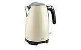 KHG WK-1714 CE Wasserkocher Creme Beige, 1,7 Liter 2.200 Watt, Retro...