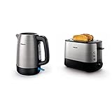 Philips HD9350/90 Wasserkocher (2200 Watt, 1.7 Liter, Edelstahl)...