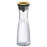 WMF Basic Wasserkaraffe aus Glas, 1 Liter, Glaskaraffe mit Deckel,...