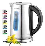 TurboTronic Edelstahl Wasserkocher 1,7L silber 2200W/ mit...