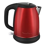 Moulinex - by550510 – Wasserkocher, kabellos, 1,7 l, 2400 W, Rot