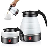 Camping Tragbarer Wasserkocher 600ML, EUBSWA Faltbarer Wasserkocher,...