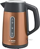 Bosch kabelloser Wasserkocher DesignLine TWK4P439, Ausgießen ohne...