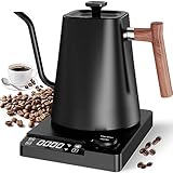 Elektrischer Schwanenhals Wasserkocher Kaffee- und Teekanne, Edelstahl...