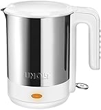 UNOLD 18040 Wasserkocher schnurlos Edelstahl, Weiß, 1.5 Liter