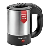 Clatronic Wasserkocher mit 0,5L Füllmenge | Wasserkocher klein ideal...