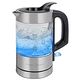 ProfiCook Wasserkocher Glas Edelstahl mit LED Beleuchtung |...