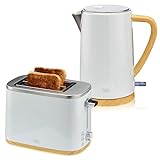 KHG Wasserkocher und Toaster Set 2-teilig | 2.200 & 800 Watt |...