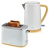 KHG Wasserkocher und Toaster Set 2-teilig | 2.200 & 800 Watt |...