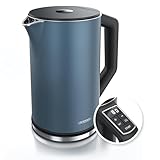 Arendo - Edelstahl Wasserkocher mit Temperatureinstellung 40-100 Grad...