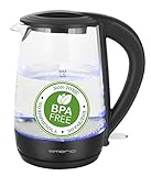 Emerio Glas Wasserkocher 1.7L Volumen BPA frei aus bestem...