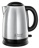 Russell Hobbs Wasserkocher [1,7l, 2400W] Adventure Edelstahl...