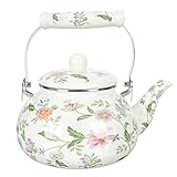 Cabilock Wasserkessel Emaillierter Vintage Emaille Wasserkocher...