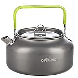 OVERMONT Tragbar Aluminium Camping Wasserkocher Kessel Teekanne...