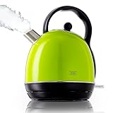 KHG WK-1711 (L) Wasserkocher Retro 1,7 Liter | Kessel-Wasserkocher in...