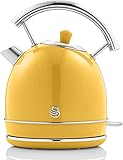 Swan Retro Elektrischer Wasserkocher 1,8 Liter, Vintage Design,...