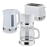 KHG Frühstücksset Kaffeemaschine Toaster Wasserkocher 3-teilig in...