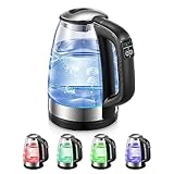 Wasserkocher mit Temperatureinstellung丨FOHERE Wasserkocher Glas丨5...