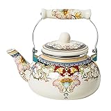 Pevfeciy Wasserkessel Emaille 2.4L Nostalgie Teekessel Retro...
