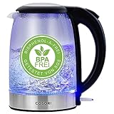 COSORI Wasserkocher Glas mit Upgrade Edelstahl Filter und Innendeckel,...