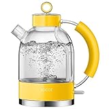 ASCOT Wasserkocher Glas, Elektrischer Wasserkocher Geschenke für...
