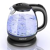 Aigostar Glas Wasserkocher, Kleiner wasserkocher glas mit...