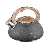 Klausberg Marmor Edelstahl Flötenkessel Teekessel Wasserkessel 2.7...